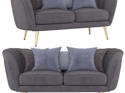 Deals on Alexandrea Velvet Flared Arm Loveseat 3d model Low-poly 3D model purchase