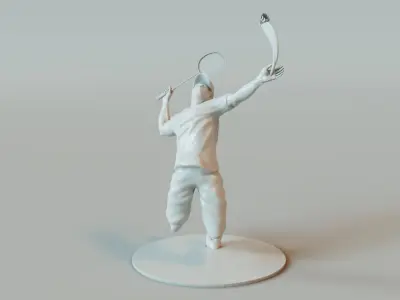 Tennis character 3D print model 3D print model