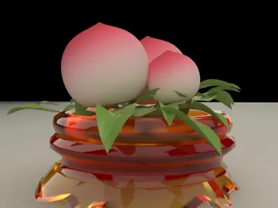 Chinese peach 3D model