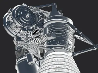 Rocketdyne  H-1 Rocket Engine 3D print model