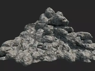 Mountain Rocks Collection PBR Low-poly 3D model