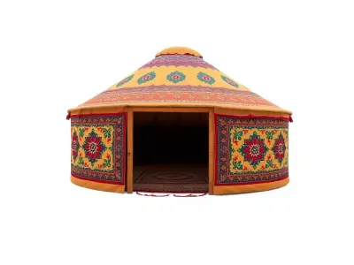 Colorful Yurt model pack Low-poly 3D model