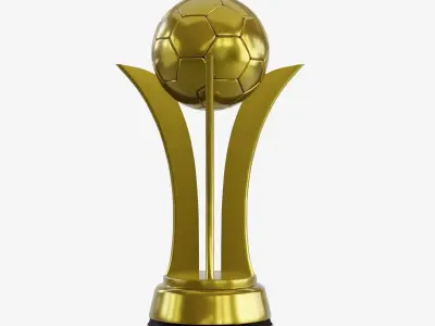 Brass Football Cup 3D model