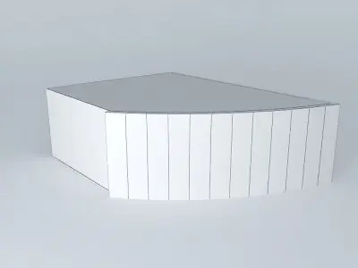 Model auta glass building with car in it Free 3D model