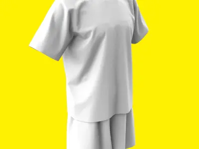 Sport set male  with source file and baked textures  3D model