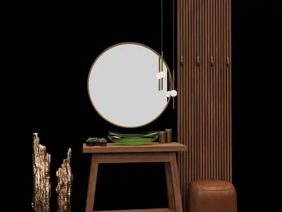 House hallway for small space- with decoration 3D model