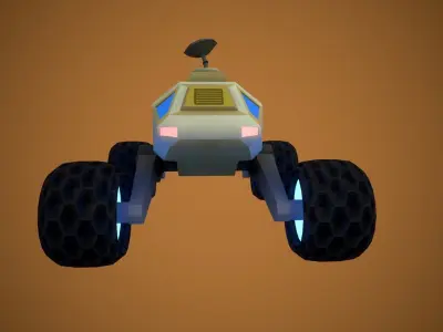 Rover for mars Low-poly 3D model