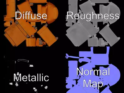 Classic Leather Recliner model pack Low-poly 3D model