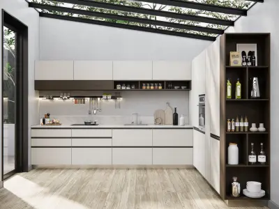 Kitchen fully parametric  Resizable manufacturable  0020 3D model