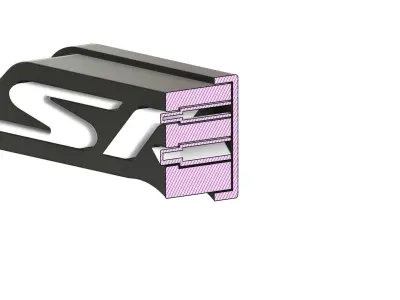 SRT Logo for Bumper whit LED Two Avaiable Versions 3D print model