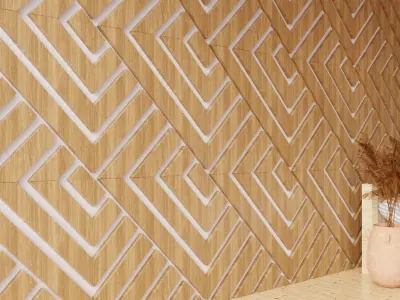 Wall wood seamless set2 V28 3D model
