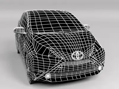 TOYOTA AYGO 2015 LOWPOLY Low-poly 3D model