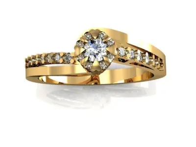 daimond ring 3D print model 20