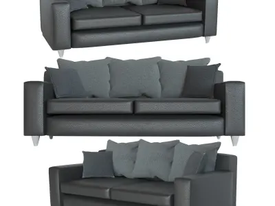 Sofa euro Leather 3D model