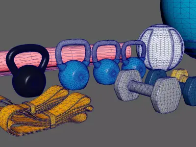 Home Gym Workout Gear 3D model