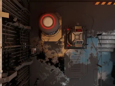 Abandoned research station model 3D model