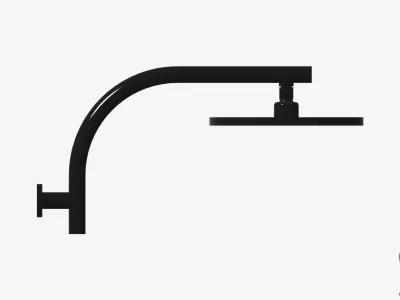 Shower - Head - Luxury - Vivid - Curved Low-poly 3D model