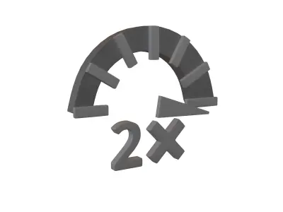 Speed 2 Symbol v1 002 Low-poly 3D model