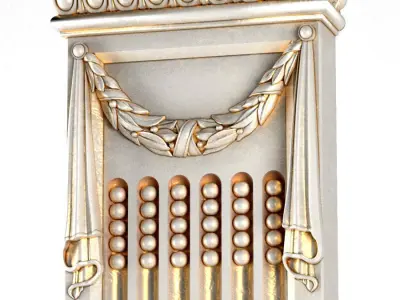 Pilaster Column in classic style 3D model