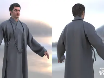 Mens and Womens Martial outfits 3D Model Collection