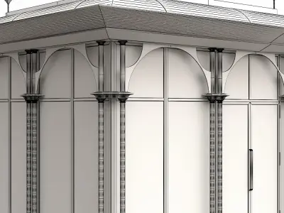 Modern gazebo 3D model