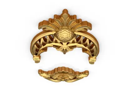 Classic carved decor ornament 385 3D model