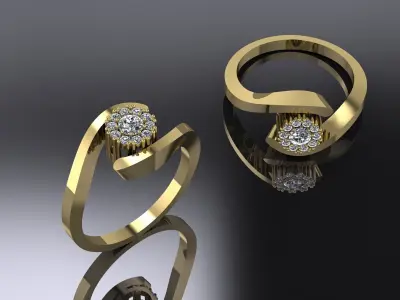 Jewelry Ring Gold 3D print model