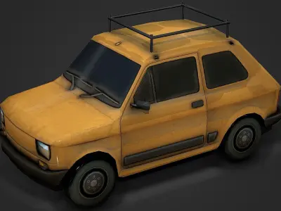 Old Car 02 Low Poly Mobile Ready Low-poly 3D model