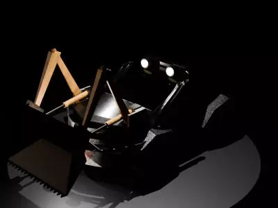 Armored and battle-modified car  Low-poly 3D model