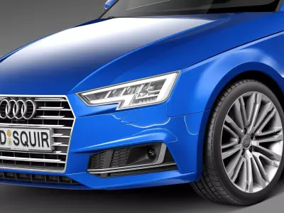 Audi A4 S-Line Avant 2016 3D model