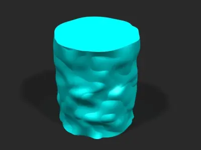 Cups and vases - bumpy surface 2 3D print model