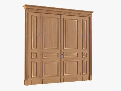 Door classic quad 01 3D model