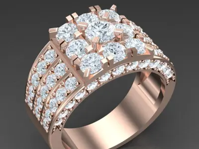 Luxury Men Rings Designs 4MR051 3D print model