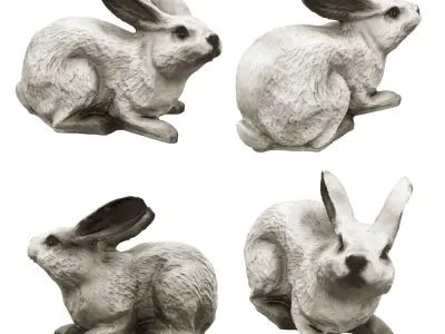 Garden figure Rabbit 3D model