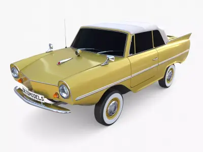 Generic 60s Amphibious Car Top up 3D model