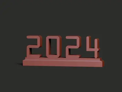 2024 new year 3D print model