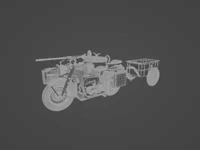 The Zundapp KS 750 motorcycle 3D model
