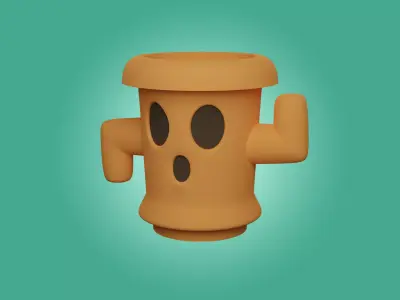Gyroid Plant Pot 3D print model