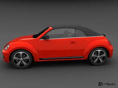 Volkswagen Beetle Convertible 2013 3D model