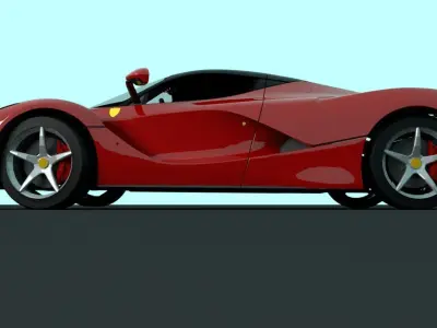 Ferrari LaFerrari With Complete Interior Low-poly 3D model