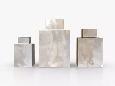 Mirror Vase Set Low-poly 3D model