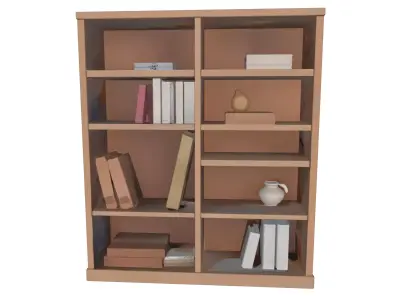 BOOKSHELF 3D model 5