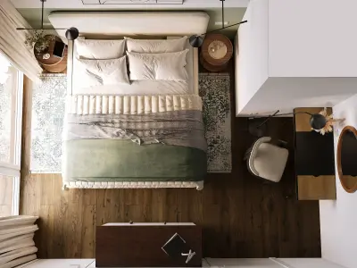 Bedroom Interior 3D Scene Model 3D model
