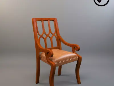 chair wooden Free low-poly 3D model purchase
