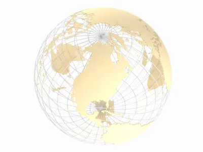 Globe News Skeleton Beeswax Color 3D model