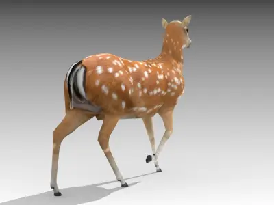 Female Deer Low-poly 3D model
