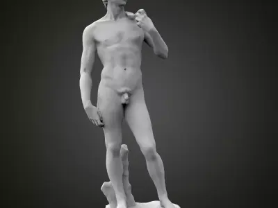 David by Michelangelo statue 3D print model