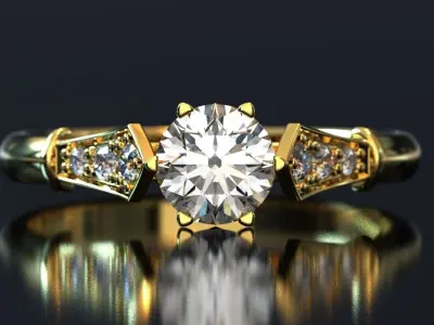 Ladies ring 3D print model