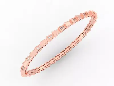 Bvlgari clamp handcuff bracelet 3D print model