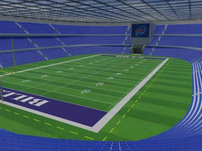 Buffalo Bills - Highmark Stadium - American Football Stadium Low-poly 3D model